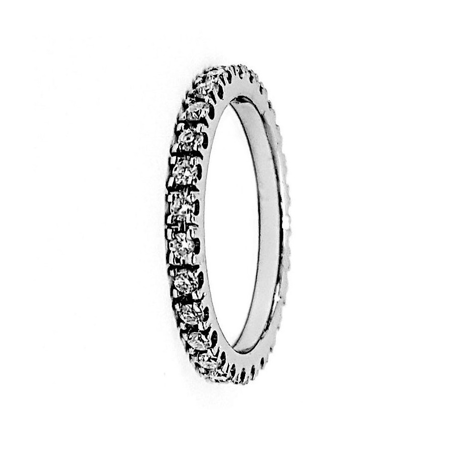 Churumbela oro blanco 14k, peso aproximado 2.8gr, gemas zirconias de 2mm