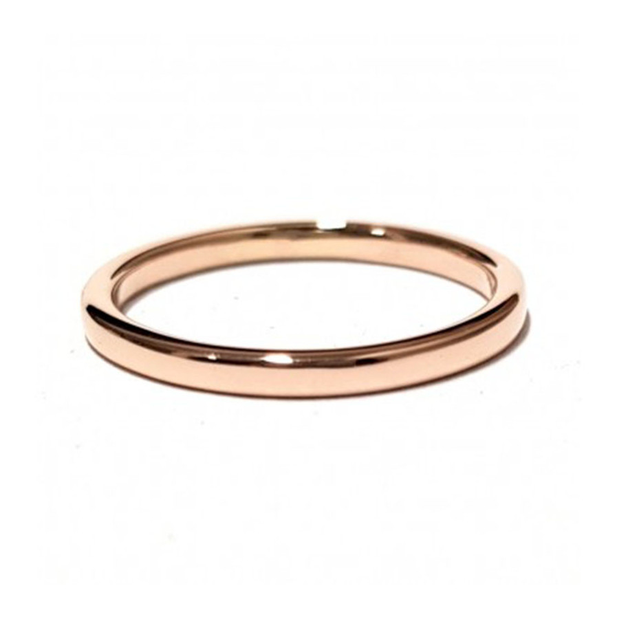 Argolla de Matrimonio, oro rosa 14k, peso aproximado 2.5gr, 2.5mm de ancho.