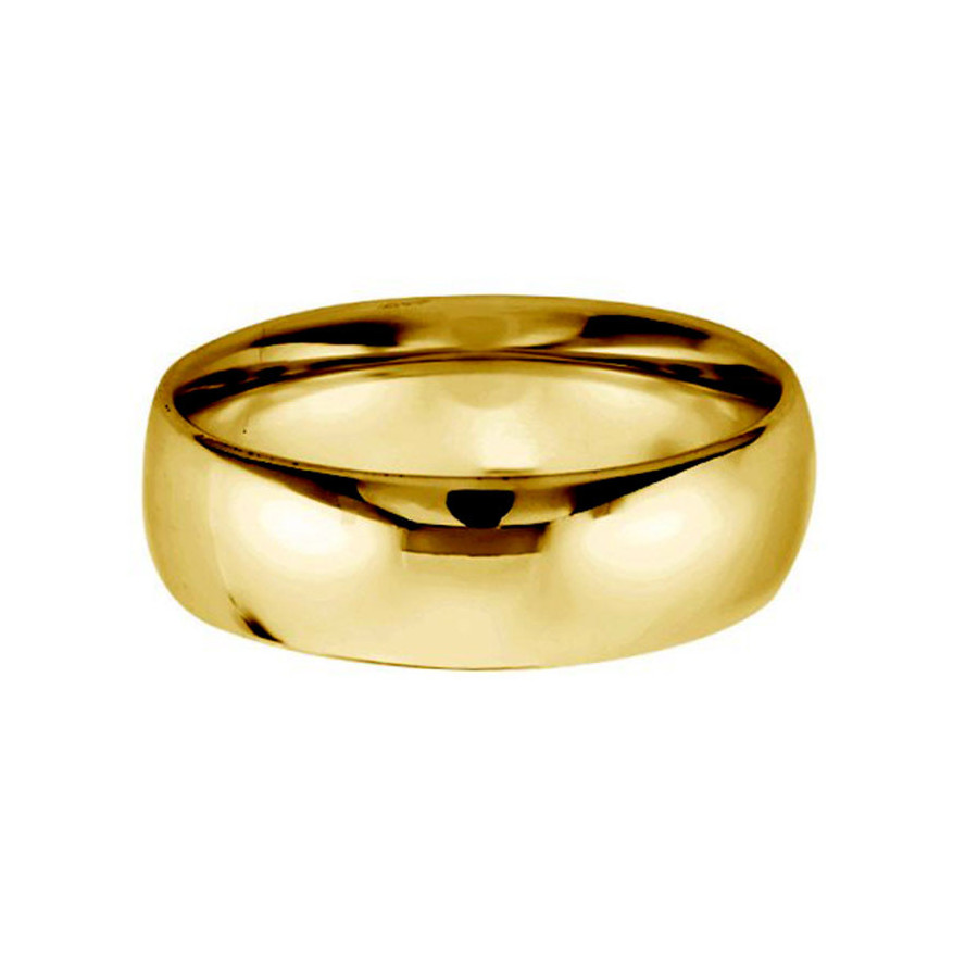 Argolla de Matrimonio, oro 14 kilates, 6 milímetros de ancho, peso aprox 3.5 gramos, hueca