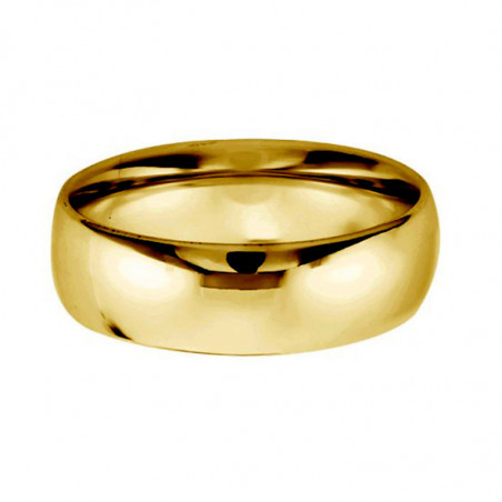 Argolla de Matrimonio, oro 14 kilates, 6 milímetros de ancho, peso aprox 3.5 gramos, hueca
