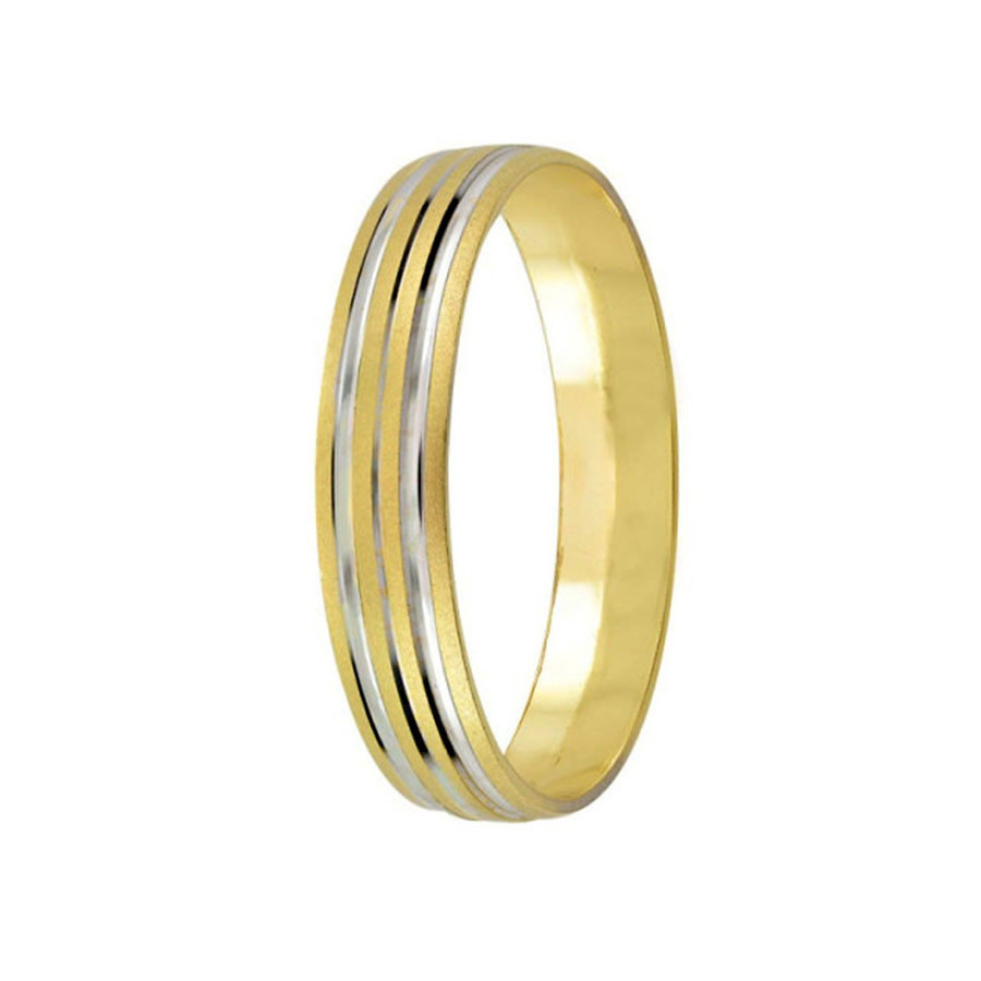 Argolla de Matrimonio, oro 14 kilates, 4 milímetros de ancho, peso aproximado 1.8gr, hueca