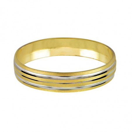 Argolla de Matrimonio, oro 14 kilates, 4 milímetros de ancho, peso aproximado 1.8gr, hueca