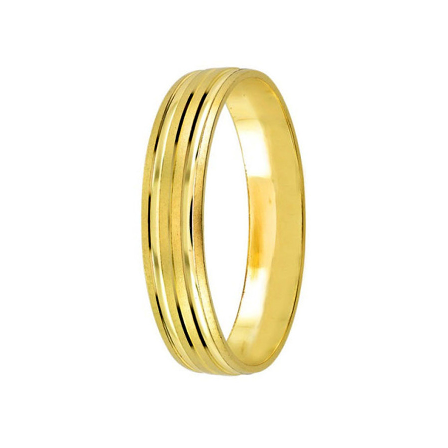 Argolla de Matrimonio, oro 14 kilates, 4 milímetros de ancho, peso aprox 1.9 gramos, hueca