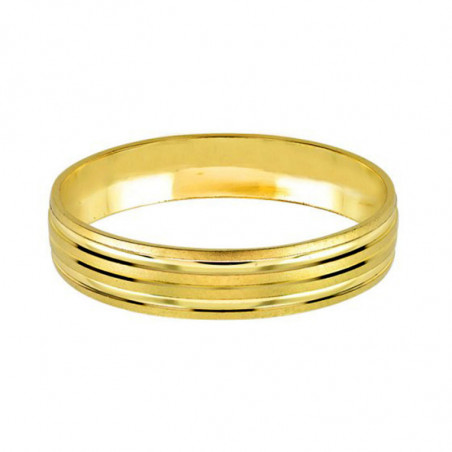 Argolla de Matrimonio, oro 14 kilates, 4 milímetros de ancho, peso aprox 1.9 gramos, hueca
