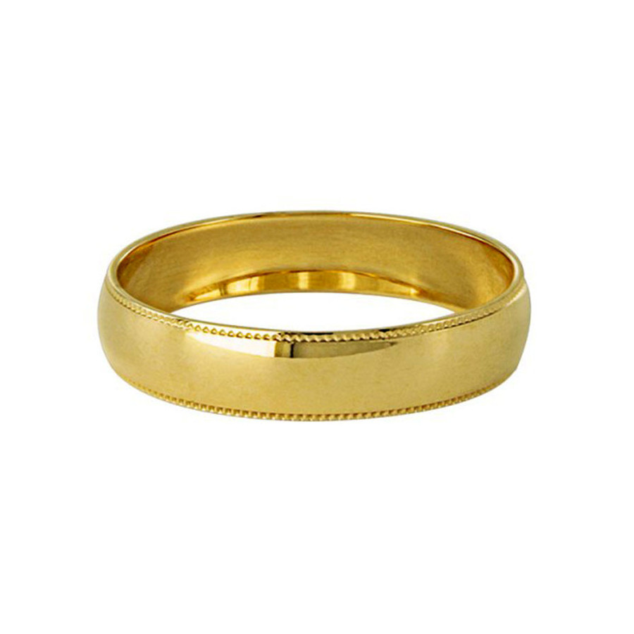 Argolla de Matrimonio, oro 10 kilates, 4 milímetros de ancho, peso aprox 1.5 gramos, hueca