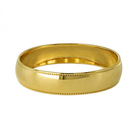 Argolla de Matrimonio, oro 10 kilates, 4 milímetros de ancho, peso aprox 1.5 gramos, hueca