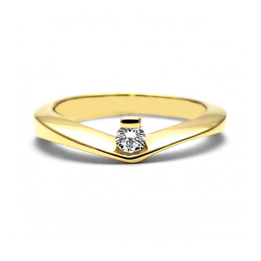 Anillo de Compromiso, amarillo 14k, peso aproximado 3.40gr, gema zirconia de 3 milímetros de diámetro. Anillo de Compromiso, amarillo 14k, peso aproximado 3.40gr, gema zirconia de 3 milímetros de diámetro.