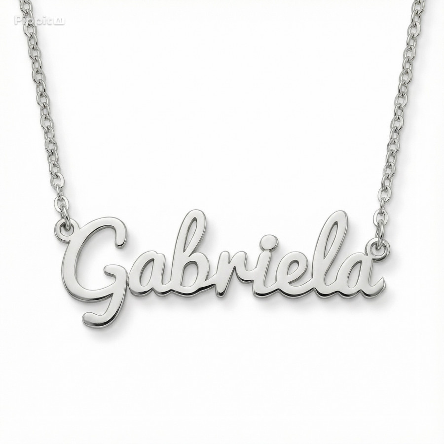 Collares con nombre personalizado de plata .925