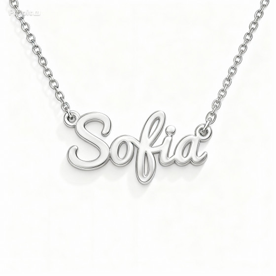 Collares con nombre personalizado de plata .925