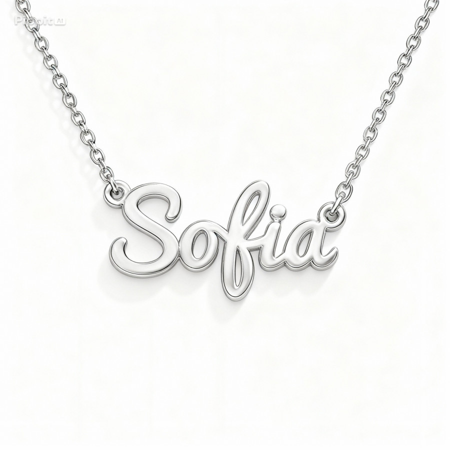 Collares con nombre personalizado de plata .925