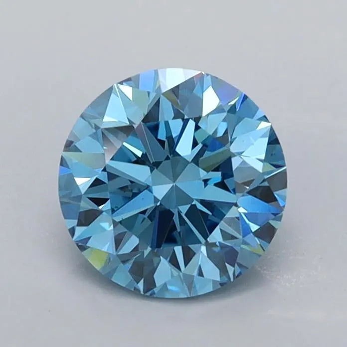 0.94ct Round Lab Grown Diamond (Colour Fancy Vivid Blue, Clarity VS1, Cut ID, IGI Certified)