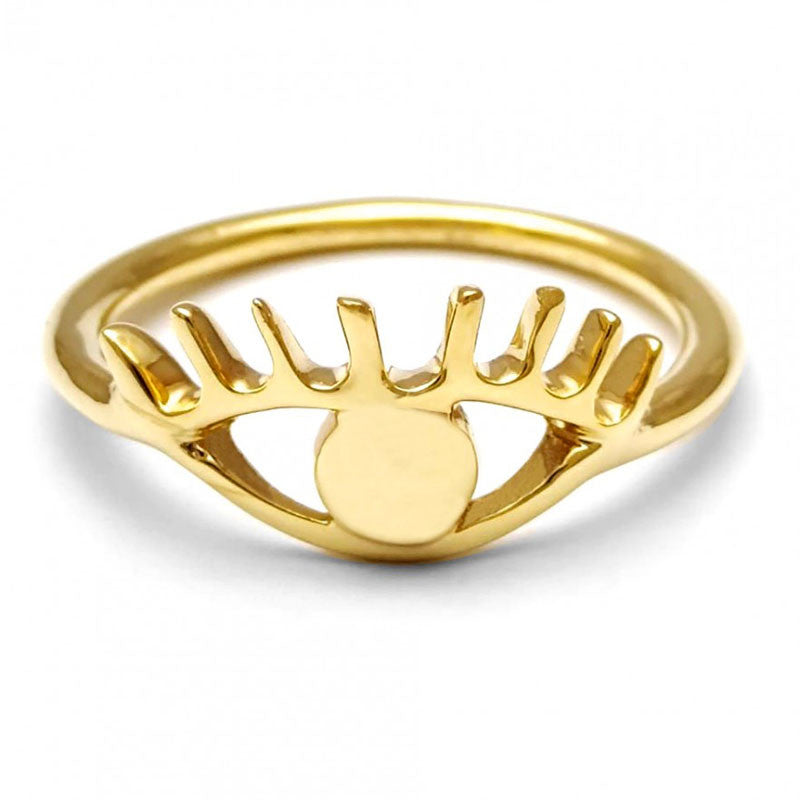 Anillo ojo, oro amarillo 14k, peso aproximado 2.5gr, tamaño del ojo 13 milímetros por 8 milímetros