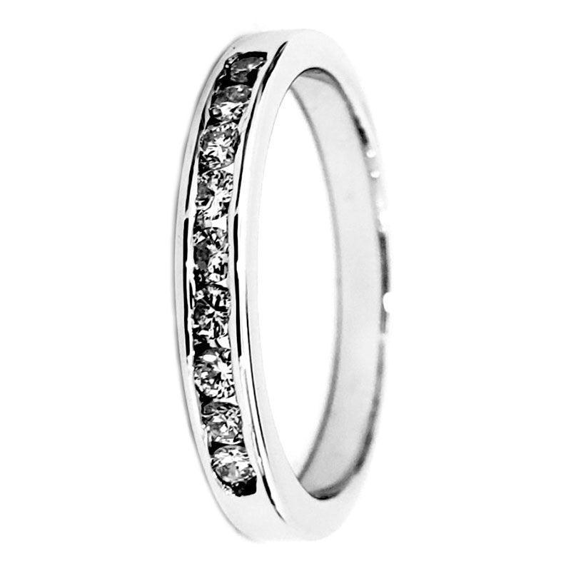 Churumbela oro blanco 14k, peso aproximado 2.2gr, gemas zirconias de 1.2 mm