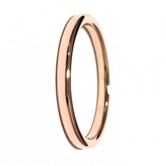 Argolla de Matrimonio, oro rosa 14k, peso aproximado 2.5gr, 2.5mm de ancho.
