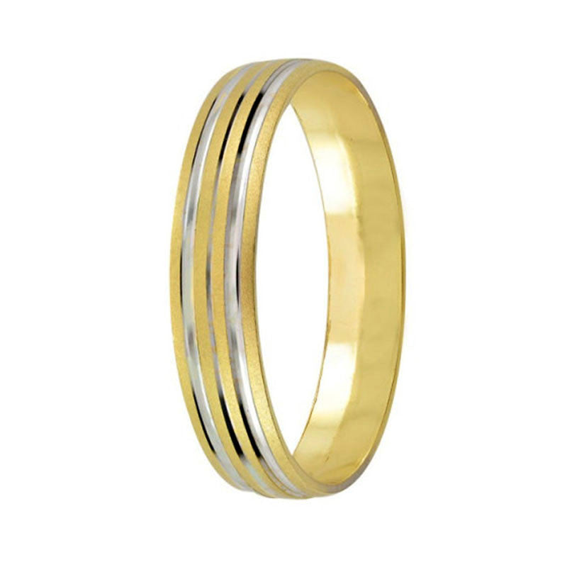 Argolla de Matrimonio, oro 14 kilates, 4 milímetros de ancho, peso aproximado 1.8gr, hueca