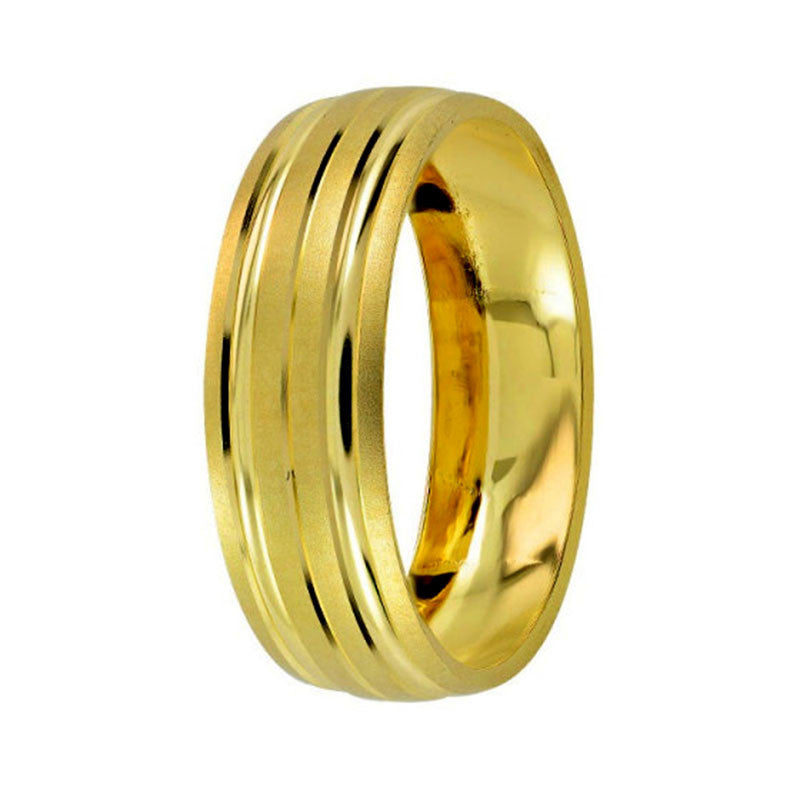 Argolla de Matrimonio, oro 14 kilates, 6 milímetros de ancho, peso aprox 2.6 gramos, hueca