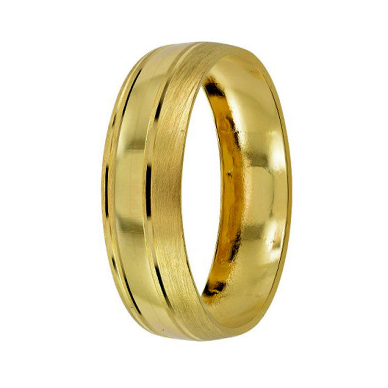Argolla de Matrimonio, oro 14 kilates, 6 milímetros de ancho, peso aprox 2.6 gramos, hueca