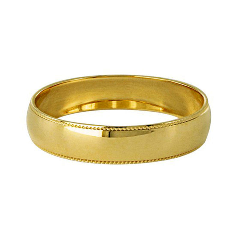Argolla de Matrimonio, oro 10 kilates, 4 milímetros de ancho, peso aprox 1.5 gramos, hueca