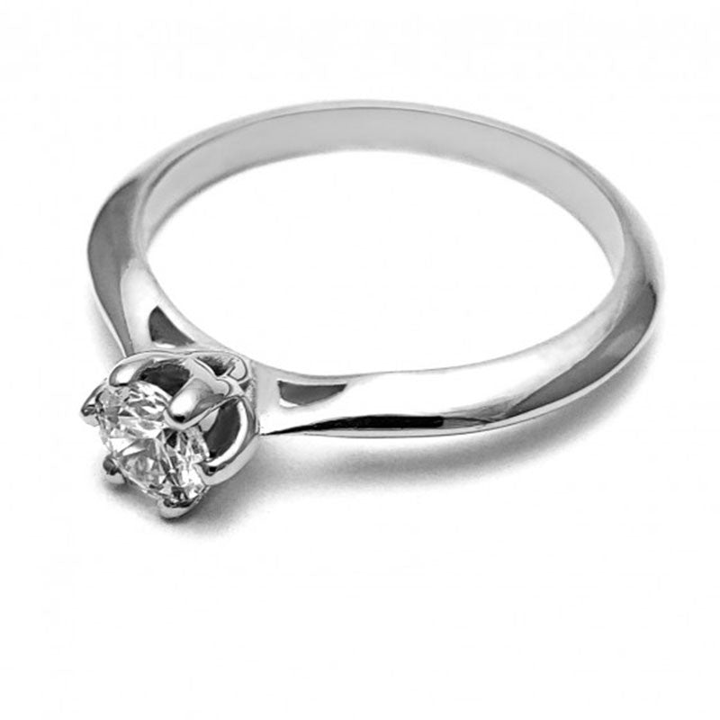 Anillo de Compromiso Solitario | Plata .925 | Zirconia de 5 mm | Peso aprox. 2.50 g
