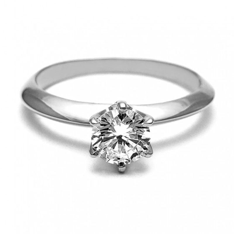Anillo de Compromiso Solitario | Plata .925 | Zirconia de 5 mm | Peso aprox. 2.30 g